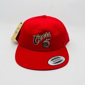 Coors Banquet Beer x Brixton Snapback Hat Red Adult Adjustable New
